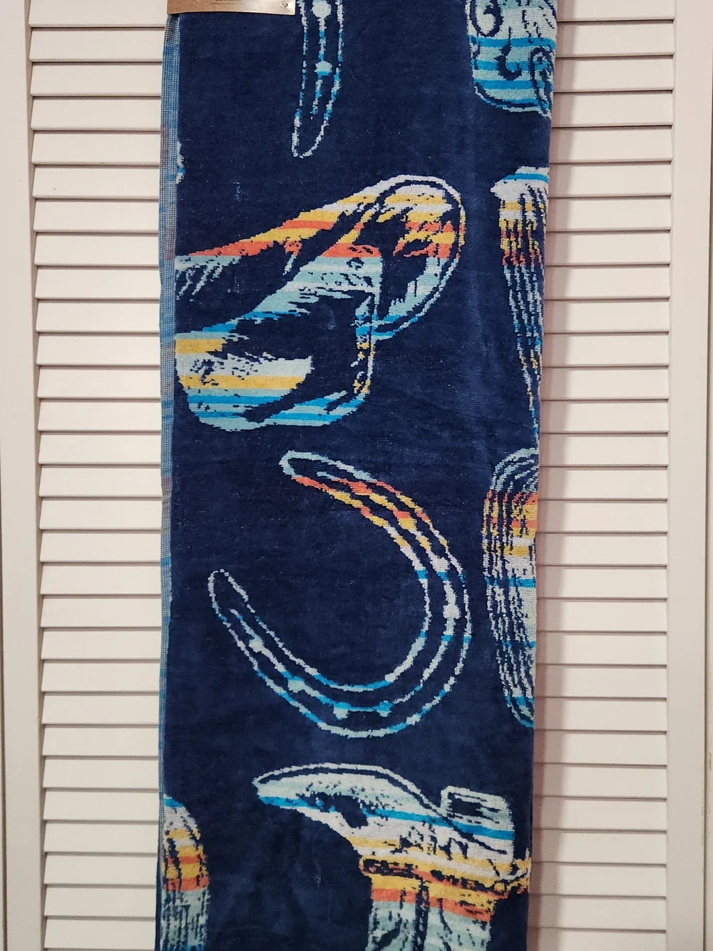 Wrangler Navy Western Beach Towel
